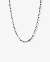 Paperclip Chain Necklace in Oxidised Sterling Silver