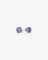 Stud Earrings with Tanzanite in 10kt Yellow Gold