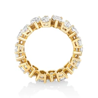 5.90 Carat TW Pear Cut Laboratory-Grown Diamond Eternity Ring in 14kt Yellow Gold