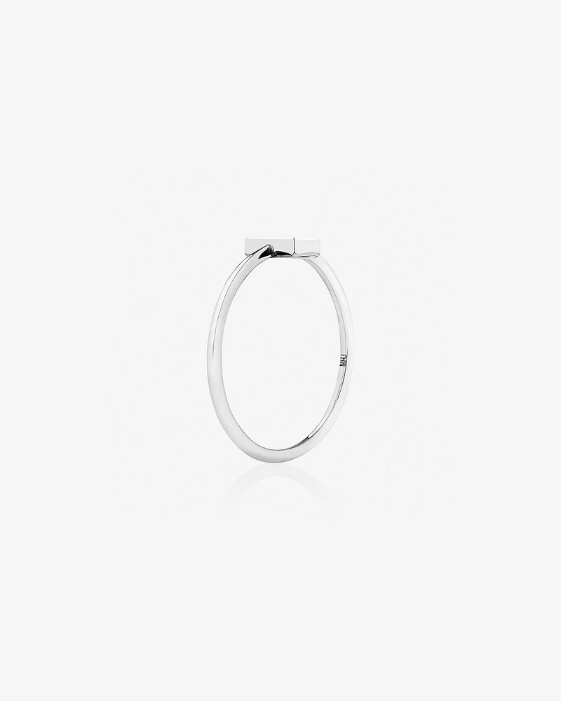 C Initial Ring in Sterling Silver