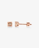 Stud Earrings with Morganite in 10kt Rose Gold