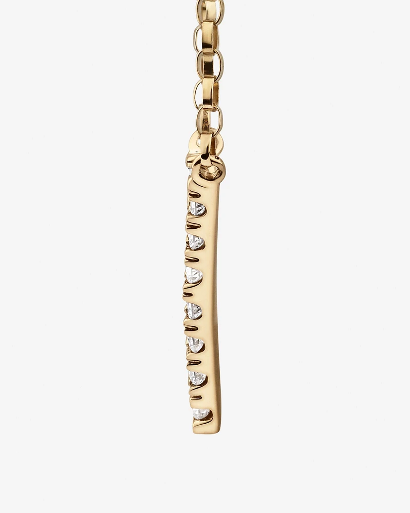 "K" Initial Necklace with 0.10 Carat TW of Diamonds in 10kt Yellow Gold