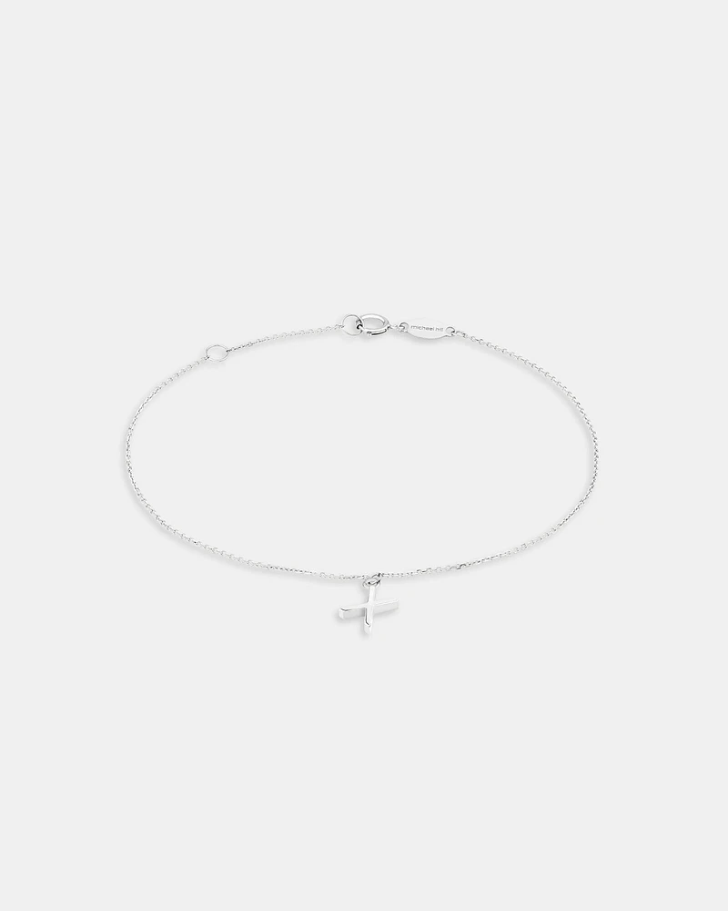 Bracelet à initiale « D » en argent
