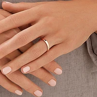 Half Round Wedding Band 10kt Yellow Gold