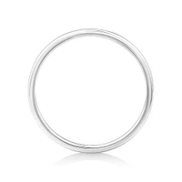 2mm High Domed Wedding Band in 10kt White Gold