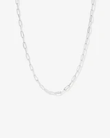 46cm (18.1”) 5.5mm-6mm Width Paperclip Chain in Sterling Silver