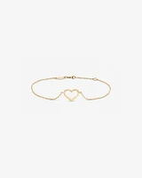 19cm (7.5") Heart Bracelet in 10kt Yellow Gold