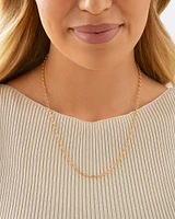 50cm (20") Oval Belcher Chain in 10kt Yellow Gold