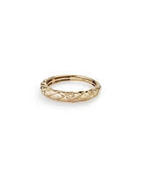 Diamond-Cut Crossaint Ring in 10kt Yellow Gold