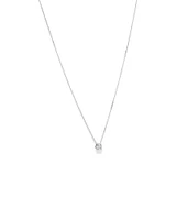 0.39 Carat TW Multistone Princess and Marquise Cut Diamond Pendant in 10kt White Gold