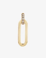 Paperclip Pendant with 0.02 Carat TW of Diamonds in 10kt Yellow Gold