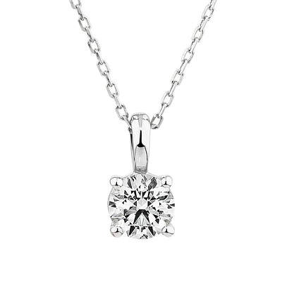 0.50 Carat TW Diamond Solitaire Pendant in 18kt Gold