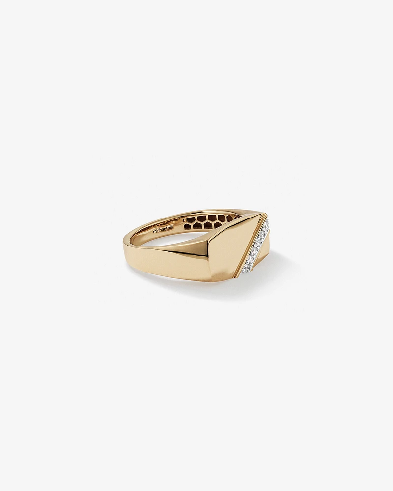 Men's Ring with Carat TW of Diamonds In 10kt Yellow Gold