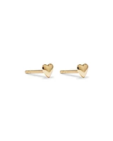 Heart Stud Earrings in 10kt Yellow Gold