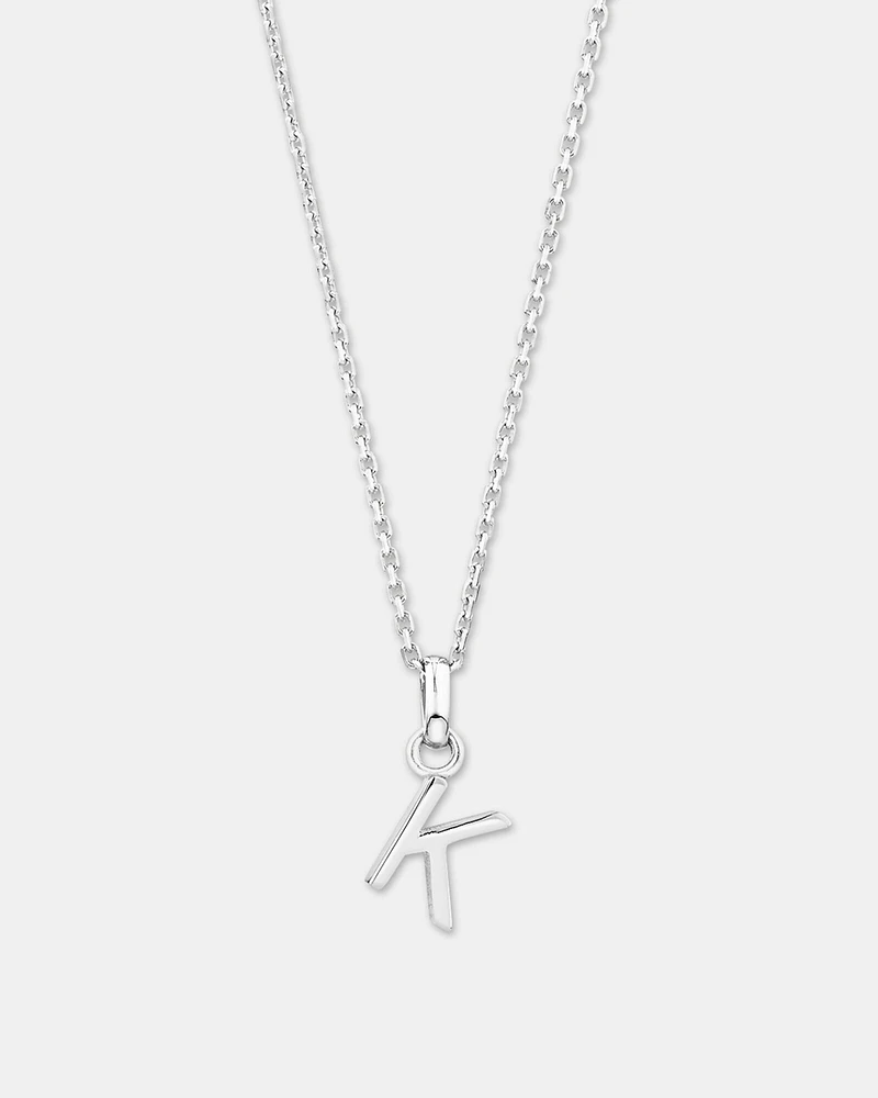 "U" Initial Pendant in Sterling Silver