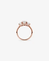 2 Carat Three Stone Oval Laboratory-Grown Diamond Engagement Ring In 14kt White Gold