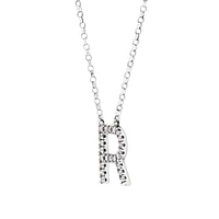 A' Initial necklace with 0.10 Carat TW of Diamonds in 10kt White Gold