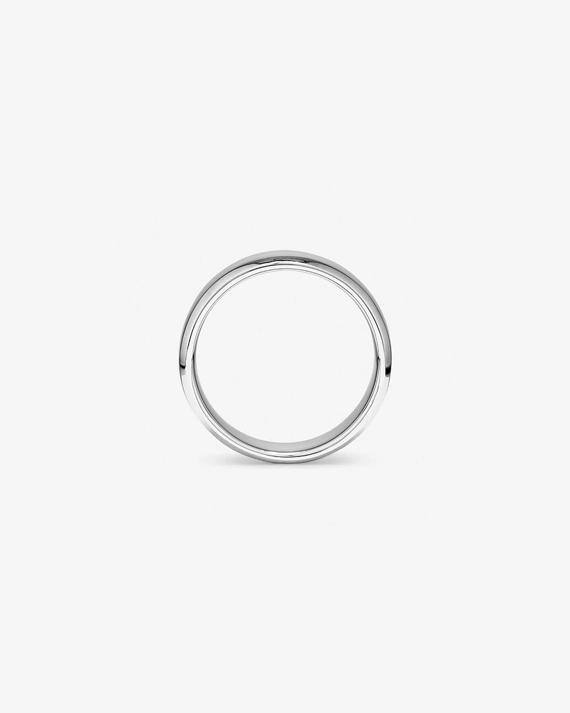 7mm Flat Bevelled Wedding Band Sterling Silver