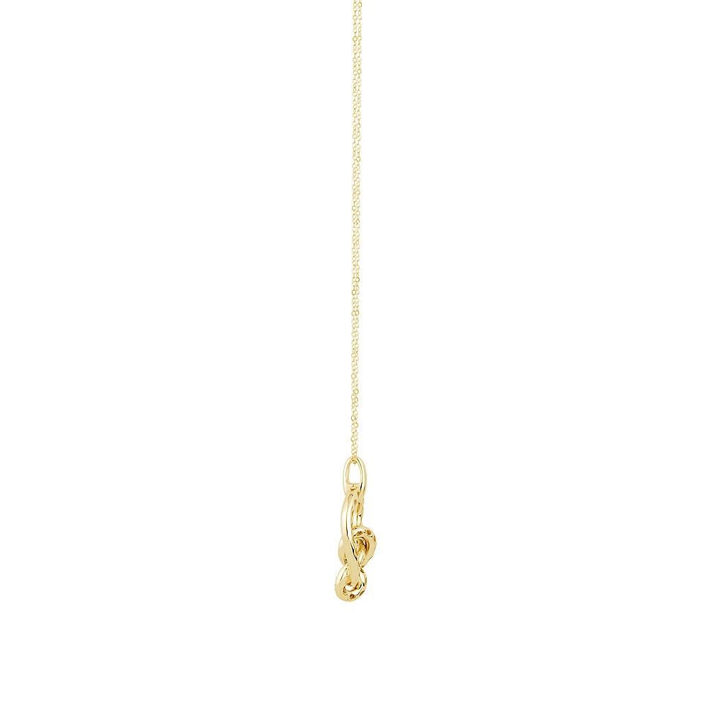 Knots Pendant with Carat TW of Diamonds in 10kt Yellow Gold