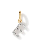 Diamond Letter E Initial Pendant in 10kt Yellow Gold