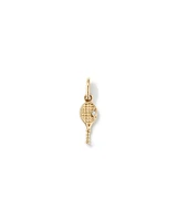 Diamond Accent Tennis Racquet Pendant in 10kt Yellow Gold