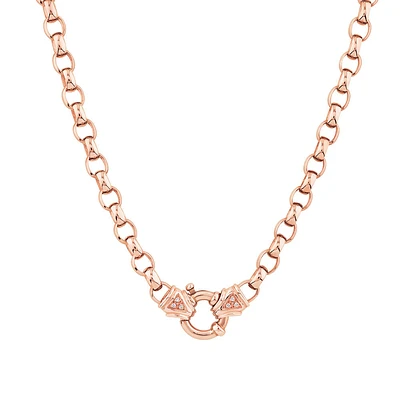 50cm (20") Diamond Belcher Chain with Diamonds in 10kt Yellow Gold