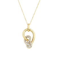 Small Knots Pendant with 0.13 Carat TW of Diamonds in 10kt Yellow Gold