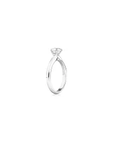 Bague de fiançailles à solitaire certifié en or blanc 14 K avec diamants totalisant 1 ct