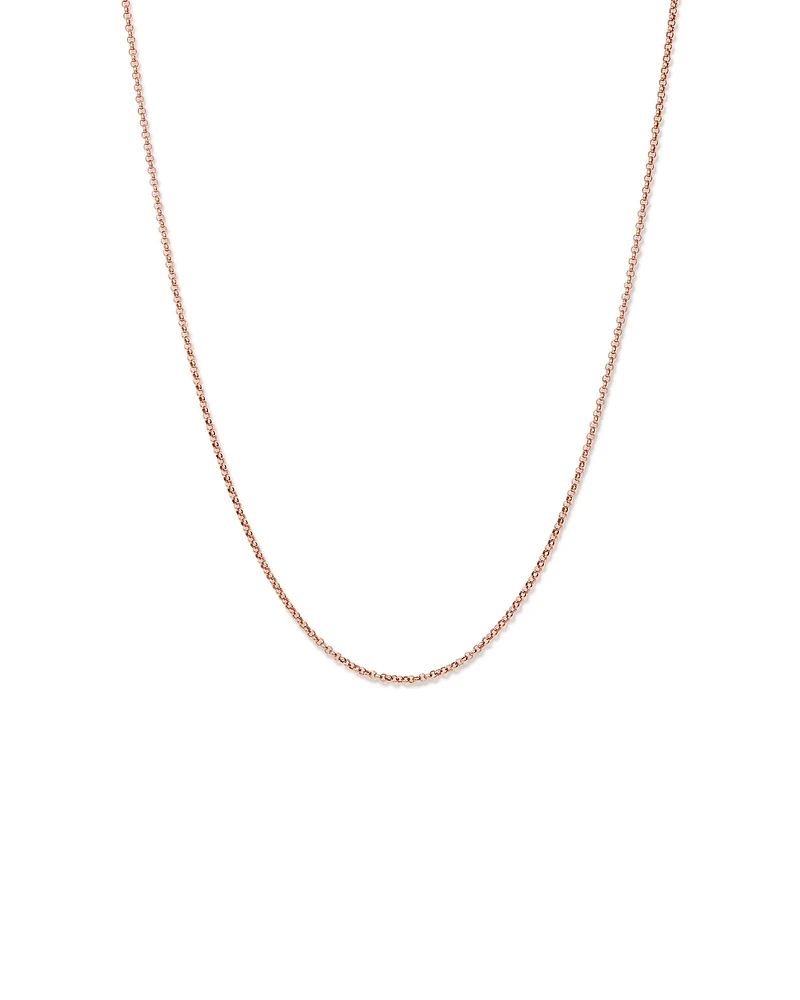 50cm (20") Hollow Belcher Chain in 10kt Rose Gold