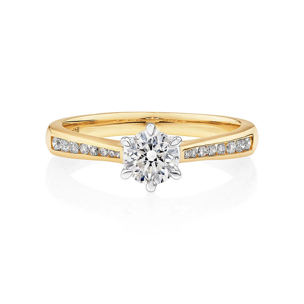 Ring with Carat TW of Diamonds in 14kt Yellow & White Gold