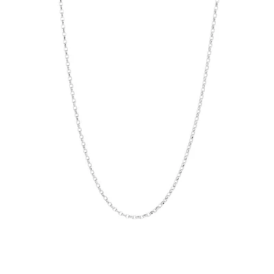 50cm (20") 1mm Width Diamond Cut Belcher Chain in 18kt Yellow Gold