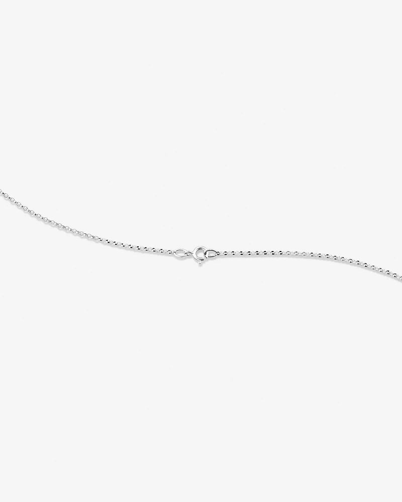 A' Initial necklace with 0.10 Carat TW of Diamonds in 10kt White Gold