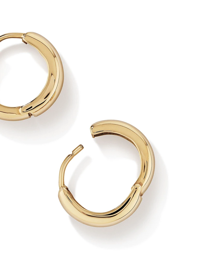 10mm Huggie Earrings in 10kt Yellow Gold