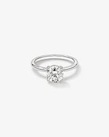 Bague solitaire en diamant canadien rond brillant 1,50 carat poids total en or blanc 18 kt