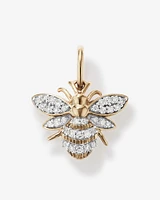 Diamond Bee Pendant in 10kt Yellow Gold