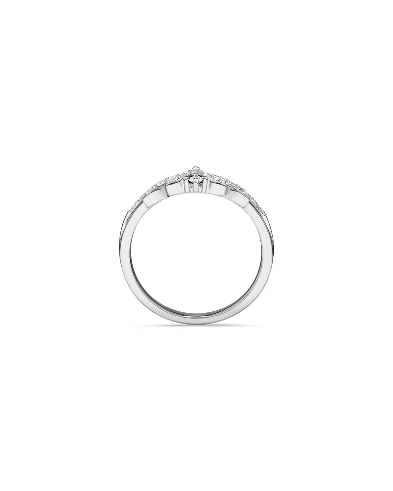 Wedding Ring with 0.23 Carat TW of Diamonds in 14kt White Gold