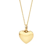 Puff Heart Pendant in 10kt Rose Gold