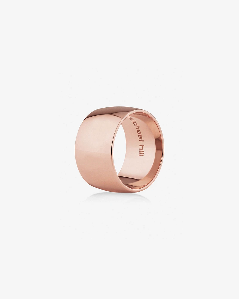 12mm Barrel Ring in 10kt Rose Gold