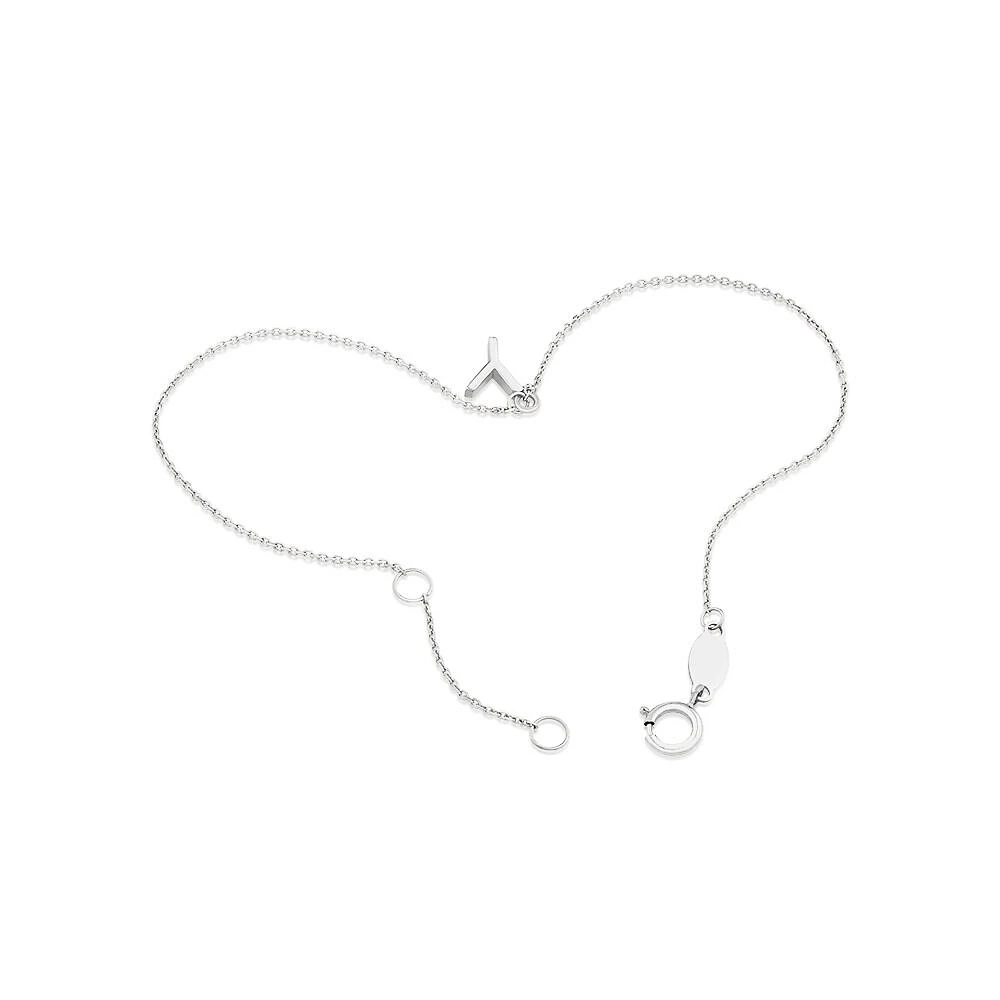 Bracelet à initiale « D » en argent