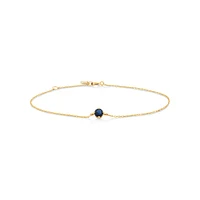 Bracelet with Sapphire in 10kt Yellow Gold