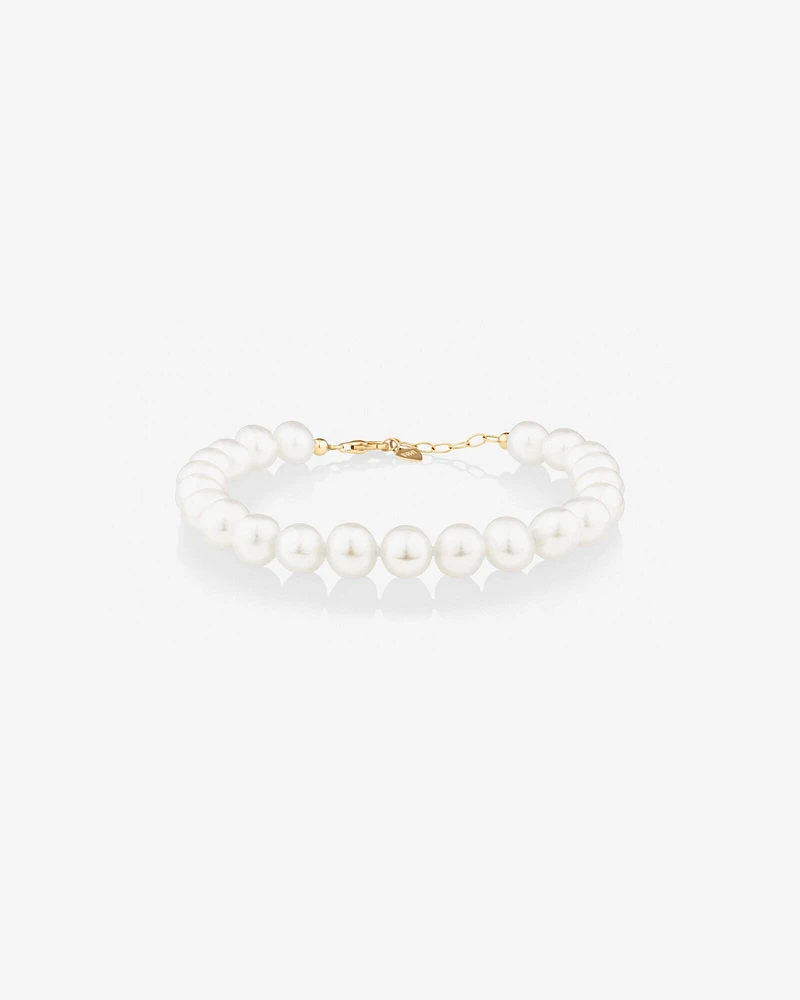 Cultured Freshwater Pearl Bracelet in 10kt Yellow Gold