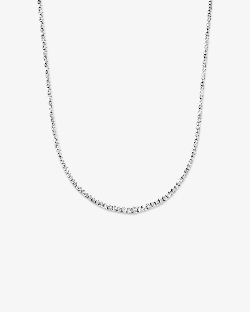 6.00 Carat TW Tennis Necklace set in 18kt White Gold