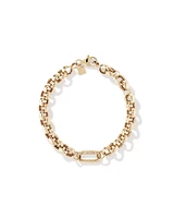 18cm (7") Large Belcher Open Pendant Bracelet in 10kt Yellow Gold