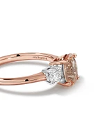 Ring with Morganite & 0.40 Carat TW of Diamonds in 10kt Rose Gold