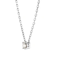 Mini Diamond Solitaire Necklace in 10kt White Gold