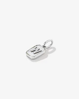 Letter Z Mother of Pearl Initial Pendant in Sterling Silver