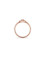 3 Stone Ring with Morganite & Diamonds in 10kt Rose Gold