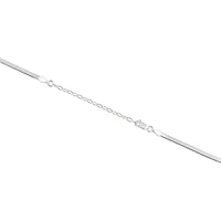 2.3mm Wide Herringbone Snake Chain Necklace in 10kt White Gold