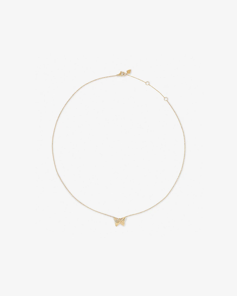 Butterfly Necklace in 10kt Yellow Gold