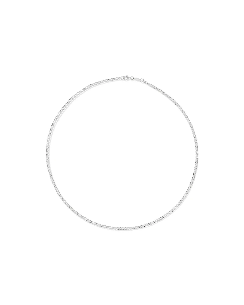 50cm (20") 3mm-3.5mm Width Belcher Chain in Sterling Silver